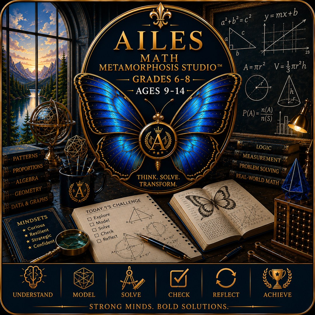 AILES Math Metamorphosis Studio — Grades 6-8, Ages 9-14